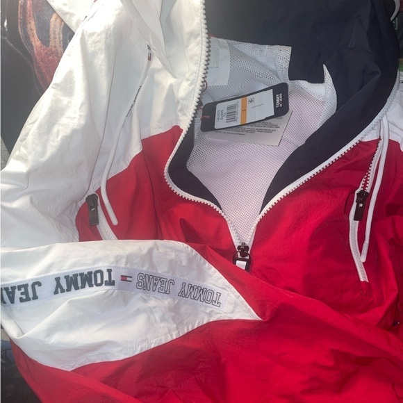 TOMMY HILFIGER Cropped Colorblock Windbreaker Jacket 🇺🇸 RARE Color Combo 🔥 Sm - Picture 6 of 7